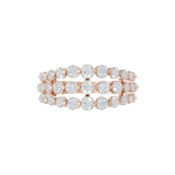 1.43Ct Lab Grown Round Cut Diamond Statement Ring 14K Fine Gold