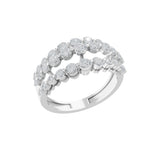 1.43Ct Lab Grown Round Cut Diamond Statement Ring 14K Fine Gold