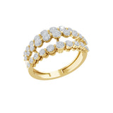 1.43Ct Lab Grown Round Cut Diamond Statement Ring 14K Fine Gold