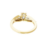 14K Fine Gold Round and Pear Cut 1.31Ct Lab Grown Diamond Rings