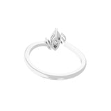 Marquise Cut Three Stone Lab Grown Diamond Minimalist Ring 0.54Ct 14K Fine Gold