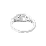 14K Fine Gold Lab Grown Marquise Round Diamond Cluster Ring 0.38Ct