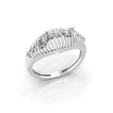 0.49Ct Round Marquise Lab Grown Diamond Caged Dome Ring 14K Fine Gold