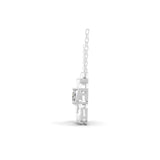14K Fine Gold Round Cut Lab Grown Diamond Leaf Clover Pendant 0.50Ct