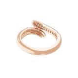 14K Fine Gold Lab Grown Round Cut Diamond Crisscross Ring 0.51Ct