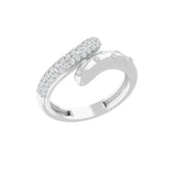 14K Fine Gold Lab Grown Round Cut Diamond Crisscross Ring 0.51Ct