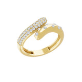 14K Fine Gold Lab Grown Round Cut Diamond Crisscross Ring 0.51Ct