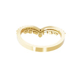 0.51Ct Round Baguette 14K Fine Gold Lab Grown Diamond Tiara Design Ring