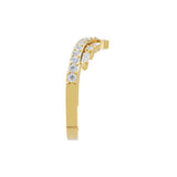 0.51Ct Round Baguette 14K Fine Gold Lab Grown Diamond Tiara Design Ring