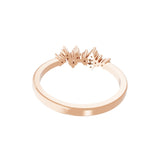 14K Fine Gold Lab Grown Diamond Ring Cluster Setting 0.27Ct