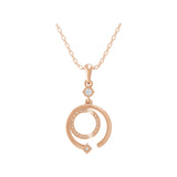 Lab Grown Round Diamond 14K Fine Gold 0.41Ct Circular Pendant Necklace