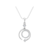 Lab Grown Round Diamond 14K Fine Gold 0.41Ct Circular Pendant Necklace