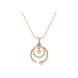 0.34Ct Charm Pendant 14K Fine Gold Round Cut Lab Grown Diamond Necklace