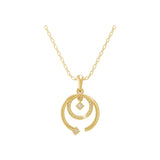 0.34Ct Charm Pendant 14K Fine Gold Round Cut Lab Grown Diamond Necklace