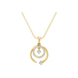 0.34Ct Charm Pendant 14K Fine Gold Round Cut Lab Grown Diamond Necklace