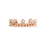 Lab Grown Round Cut Diamond 0.17Ct Crown Ring 14K Fine Gold