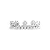 Lab Grown Round Cut Diamond 0.17Ct Crown Ring 14K Fine Gold