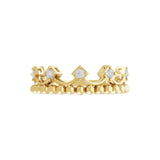 Lab Grown Round Cut Diamond 0.17Ct Crown Ring 14K Fine Gold