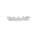 Round Lab Grown Diamond 14K Fine Gold Tiara Style Ring 0.55Ct