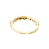 Round Lab Grown Diamond 14K Fine Gold Tiara Style Ring 0.55Ct