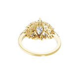 Cluster Multi Shape 2.33Ct Lab Grown Diamond Statement Ring 14K Fine Gold