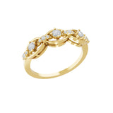 14K Fine Gold Round Cut Minimalist Ring Lab Grown Diamond 0.30Ct
