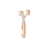 0.85Ct Lab Grown Diamond Pear Round Cut 14K Fine Gold toi et moi Ring