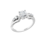 Round Cut Prong Set 0.89Ct Lab Grown Diamond Engagement Ring 14K Fine Gold