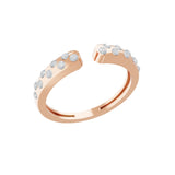 0.31Ct Open Band Ring Round Cut Lab Grown Diamond 14K Fine Gold
