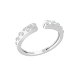 0.31Ct Open Band Ring Round Cut Lab Grown Diamond 14K Fine Gold