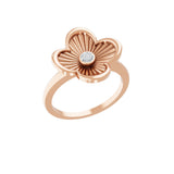 Vintage Style 0.09Ct Lab Grown Diamond Ring 14K Fine Gold Solitaire Ring