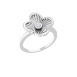 Vintage Style 0.09Ct Lab Grown Diamond Ring 14K Fine Gold Solitaire Ring