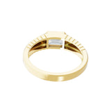Princess Cut Lab Grown Diamond 0.70Ct 14K Fine Gold Solitaire Ring