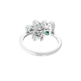 Emerald and Lab Grown Diamond 1.51Tcw Engagement Ring 14K Fine Gold