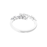 Blue Sapphire Lab Grown Diamond Crisscross Ring 0.41Tcw 14K Fine Gold