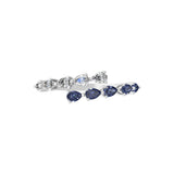 Blue Sapphire Lab Grown Diamond Crisscross Ring 0.41Tcw 14K Fine Gold