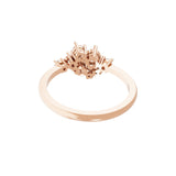 0.58Tcw Ruby Round Lab Grown Diamond Cluster Ring 14K Fine Gold