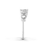 1.77Ct Lab Grown Diamond Pear Cut Open Style Stackable Ring 14K Fine Gold