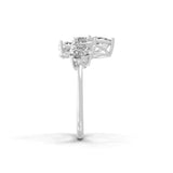 14K Fine Gold Lab Grown Pear Cut Diamond Stackable Ring 2.12Ct