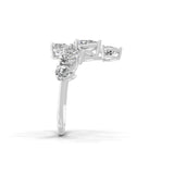 2.74Ct Lab Grown Pear Cut Diamond 14K Fine Gold Statement Ring