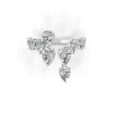 2.74Ct Lab Grown Pear Cut Diamond 14K Fine Gold Statement Ring