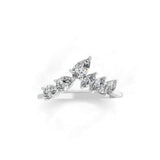 Pear Marquise 0.82Ct Lab Grown Diamond Band Ring 14K Fine Gold
