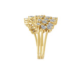 14K Fine Gold Pear Round Lab Grown Diamond 2.19Ct Bypass Ring