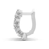 Round Brilliant and Pear Shaped Lab Grown Diamond 1.27Ct Gold Huggie Earring