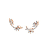 Lab Grown Diamond Ear Crawlers Earring 1.77Ct 14K Fine Gold