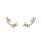 Lab Grown Diamond Ear Crawlers Earring 1.77Ct 14K Fine Gold