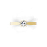 Lab Grown Diamond 0.25Ct Round Cut Solitaire Ring 14K Fine Gold