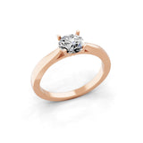 0.76Ct Lab Grown Diamond Round Cut Solitaire Ring 14K Fine Gold
