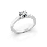 0.76Ct Lab Grown Diamond Round Cut Solitaire Ring 14K Fine Gold