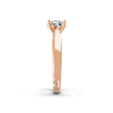 Round Solitaire 14K Fine Gold Lab Grown Diamond Ring 1.00Ct